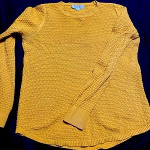 Mustard Loft Sweater.